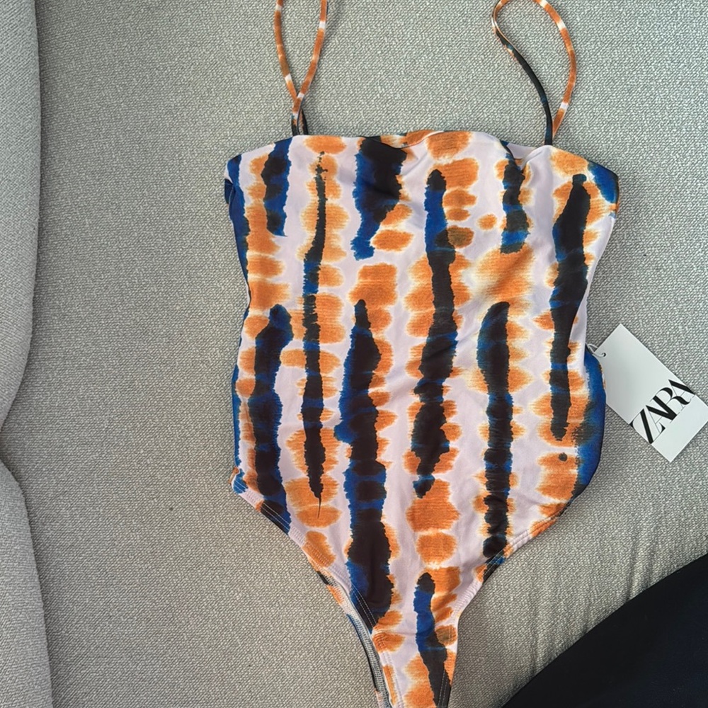 Zara Vibrant Striped Swimsuit